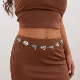 Silver Retro Metal Waist Chain Belt Female Gothic Accessory Women's New Summer Versatile Match Skirts Jeans Waistband Trendy