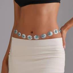 Silver Retro Metal Waist Chain Belt Female Gothic Accessory Women's New Summer Versatile Match Skirts Jeans Waistband Trendy