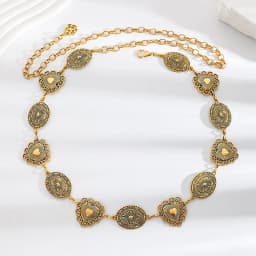 Silver Retro Metal Waist Chain Belt Female Gothic Accessory Women's New Summer Versatile Match Skirts Jeans Waistband Trendy