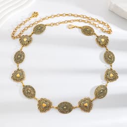 Silver Retro Metal Waist Chain Belt Female Gothic Accessory Women's New Summer Versatile Match Skirts Jeans Waistband Trendy
