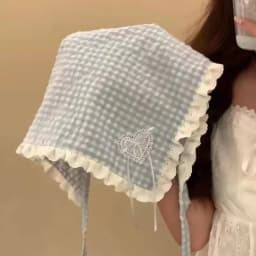 1Pc French Lace Headband Style Headscarf/headband Outdoor Dating,sweet and Elegant Style,easy To Wear,fashionable Versatile