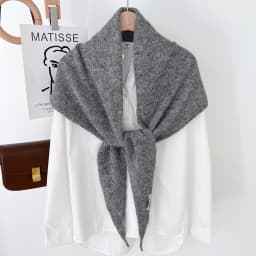 2025 Wool Winter Scarf For Women Warm triangle Knit Scarves Hijab Solid Lady Shawl Wrap Female Pashmina Bandana Head Scarf