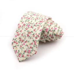 Men's Flower Ties Handmade Cotton Tie Narrow Floral Neckties Gift Wedding Party Suit Shirt Cravat Accessory Casual Gravatas Ties