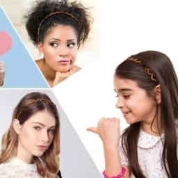 3PCS Korean Women Non-Slip Headband Plastic U Shape Hair Hoops Comb Fixed Teeth Fluffy Top Hair Bands Headwear Hair Accessories