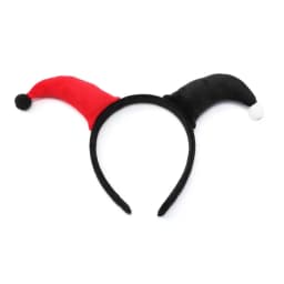 Cute Two-color Clown Headband Exaggerated Costume Accessories Halloween Devil Horn Headpiece Joker Headwear Halloween Party