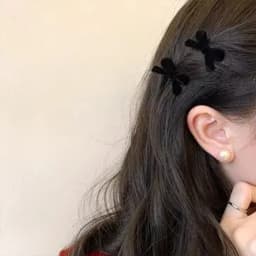 8PCS Hair Clips Set for Women Girls Red Black Mini Bowknot Hairpins Cute Hair Accessories Daily Wear Party Vintage Style