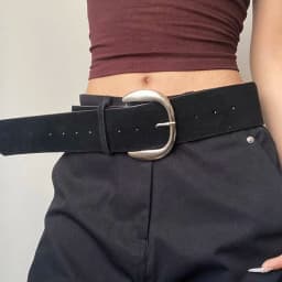 Retro Suede Wide-Width Belt - Niche Chic Design for Edgy Girls, Vintage Western Style Versatile Accessory
