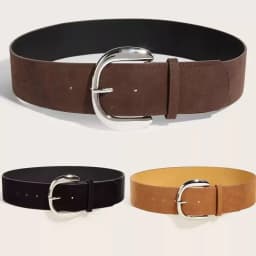 Retro Suede Wide-Width Belt - Niche Chic Design for Edgy Girls, Vintage Western Style Versatile Accessory
