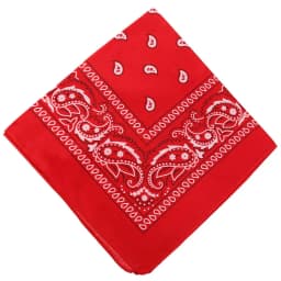 Large Bandana Headband - Handkerchief Bandanas for Men and Women - Paisley Bandana Pack - Cowboy Scarf, Black, Single Pack