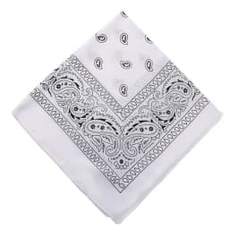 Large Bandana Headband - Handkerchief Bandanas for Men and Women - Paisley Bandana Pack - Cowboy Scarf, Black, Single Pack