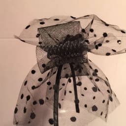 Womens Vintage Tea Party Fascinators Hat Ultra-Large Polka Dot Bowknot Headband