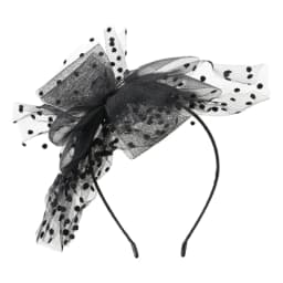 Womens Vintage Tea Party Fascinators Hat Ultra-Large Polka Dot Bowknot Headband