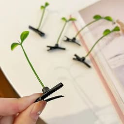 5-100pcs Grass Style Hair Clips Cute Sprout Plant Hairpins Novelty Hair Accessories for Women Girls Party Cosplay Funny Headwear