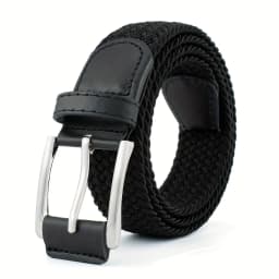 Vintage Braided Design Casual Outdoor Nylon Canvas Belt with Zinc Alloy Buckle Breathable Adjustable Waistband for Men Women