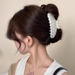 1PC Polka Dot Hair Grip Clip Exquisite Daily Styling Firm Hold for Various Hairstyles All Seasons Playful Accessory