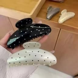 1PC Polka Dot Hair Grip Clip Exquisite Daily Styling Firm Hold for Various Hairstyles All Seasons Playful Accessory