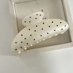 1PC Polka Dot Hair Grip Clip Exquisite Daily Styling Firm Hold for Various Hairstyles All Seasons Playful Accessory