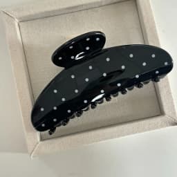 1PC Polka Dot Hair Grip Clip Exquisite Daily Styling Firm Hold for Various Hairstyles All Seasons Playful Accessory