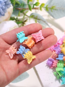 30/50/100pcs Cute Children's Plastic Hair Accessories, Fashionable Solid-Color Women's Single-Item Hair Accessories