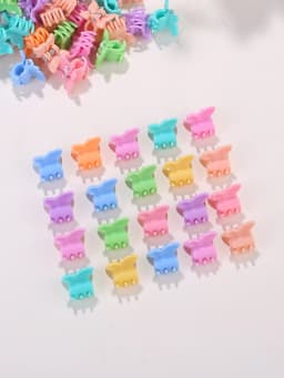 30/50/100pcs Cute Children's Plastic Hair Accessories, Fashionable Solid-Color Women's Single-Item Hair Accessories