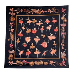 90x90cm Imitation Silk Ballet Girl Printed Handkerchief Scarf For Women Thin Shawl Square Headband Bandana Head Scarves