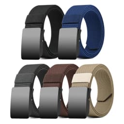 Youth Unisex Elastic Belt with Loosening, Breathable Woven Design, No-Drill Denim Pants Belt