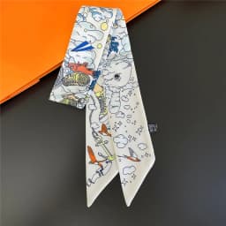 Women Silk Ribbon Scarf Handbag Handle Wrap Bag Women Girls Head Hair Wrist Ribbon Scarf Hair Band Versatile Accessory