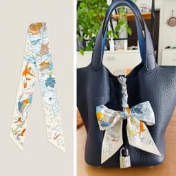 Women Silk Ribbon Scarf Handbag Handle Wrap Bag Women Girls Head Hair Wrist Ribbon Scarf Hair Band Versatile Accessory