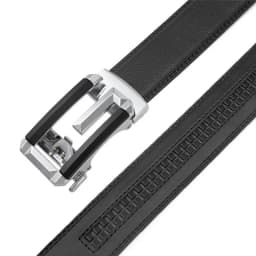 Leather Men's Women's 3.5cm Click Belt with High Quality Alloy Automatic Buckle Unisex Classic Business Belts for Jeans