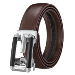Leather Men's Women's 3.5cm Click Belt with High Quality Alloy Automatic Buckle Unisex Classic Business Belts for Jeans