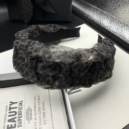 Leopard Print Headband for Women with High Skull Top, Western Style, Wide Edge, Pressed Hair, Face Wash Headband