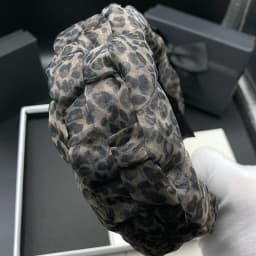 Leopard Print Headband for Women with High Skull Top, Western Style, Wide Edge, Pressed Hair, Face Wash Headband