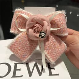 Handmade Fabric Camellia Flower Bow Hair Clips Barrettes Headdress Spring Clip For Women Girls Fashion Ponytail Hair Accessories