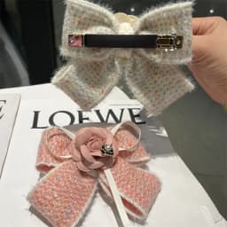Handmade Fabric Camellia Flower Bow Hair Clips Barrettes Headdress Spring Clip For Women Girls Fashion Ponytail Hair Accessories