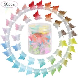 Glitter Mini Butterfly Hair Claw Clips, Sparkly Colorful Hair Accessories for Girls and Women - 90S Y2K Cute, Small, Tiny Clip