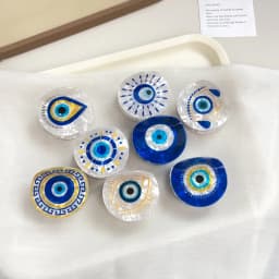 1Pcs Women's Türkiye Blue Eye Shark Clip Transparent Texture Clamping Firm Hair Clip Daily Commuting/Leisure Hair Ornament