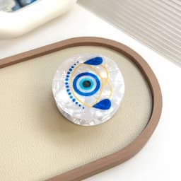 1Pcs Women's Türkiye Blue Eye Shark Clip Transparent Texture Clamping Firm Hair Clip Daily Commuting/Leisure Hair Ornament