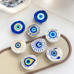 1Pcs Women's Türkiye Blue Eye Shark Clip Transparent Texture Clamping Firm Hair Clip Daily Commuting/Leisure Hair Ornament
