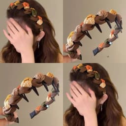 Autumn and Winter New Style Toothed Comb Non-Slip Headband for Women, Suitable for Daily Wear, Sweet and Versatile, High Cranial