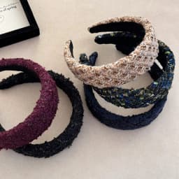 1Pcs thick tweed wide edge headband looks small and retro,suitable daily commuting,dating,and versatile hair accessories