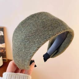 Vintage Wide Headband Women Thick Wool Hairband Fashionable Hair Accessories Stylish Hairband Chic Wide Headband for Women