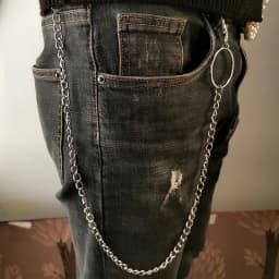 1/2/3 Layer Long Metal Belt Chain Rock Punk Hook Trousers Pant Waist Link Metal Wallet Chain Keychain Ring Clip Keyring
