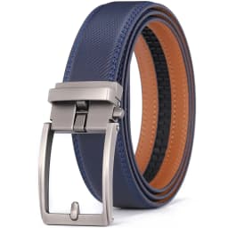 Automatic Buckle Adjustable Waistband Fashion No Holes Waist Straps for Formal Daily Wear Premium Cowhider Ratchet Belt for Men