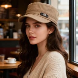 Washed Denim Flat Top Military Cap for Men, Vintage Distressed Sun Hat, Outdoor Casual Baseball Cap for All Seasons