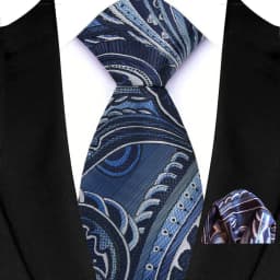 Men's Ties Set Luxury Paisley Floral Neck Ties Business Formal Necktie Pocket Square Set For Wedding Party Suits Accessories