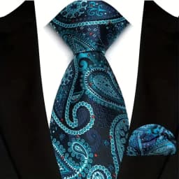 Men's Ties Set Luxury Paisley Floral Neck Ties Business Formal Necktie Pocket Square Set For Wedding Party Suits Accessories