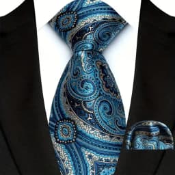 Men's Ties Set Luxury Paisley Floral Neck Ties Business Formal Necktie Pocket Square Set For Wedding Party Suits Accessories