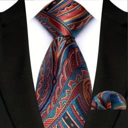 Men's Ties Set Luxury Paisley Floral Neck Ties Business Formal Necktie Pocket Square Set For Wedding Party Suits Accessories
