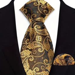 Men's Ties Set Luxury Paisley Floral Neck Ties Business Formal Necktie Pocket Square Set For Wedding Party Suits Accessories