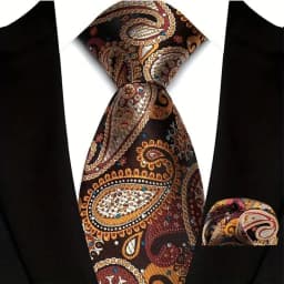 Men's Ties Set Luxury Paisley Floral Neck Ties Business Formal Necktie Pocket Square Set For Wedding Party Suits Accessories